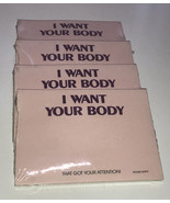 Lot Of 4 Vintage Pack Of Post It Notes, “ I Want Your Body” 50 Sheets/ P... - £6.02 GBP