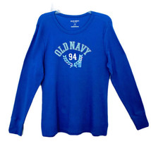 Old Navy Est. 1994 Womens Large Ultraviolet Blue Waffle Knit Long Sleeve... - £13.31 GBP