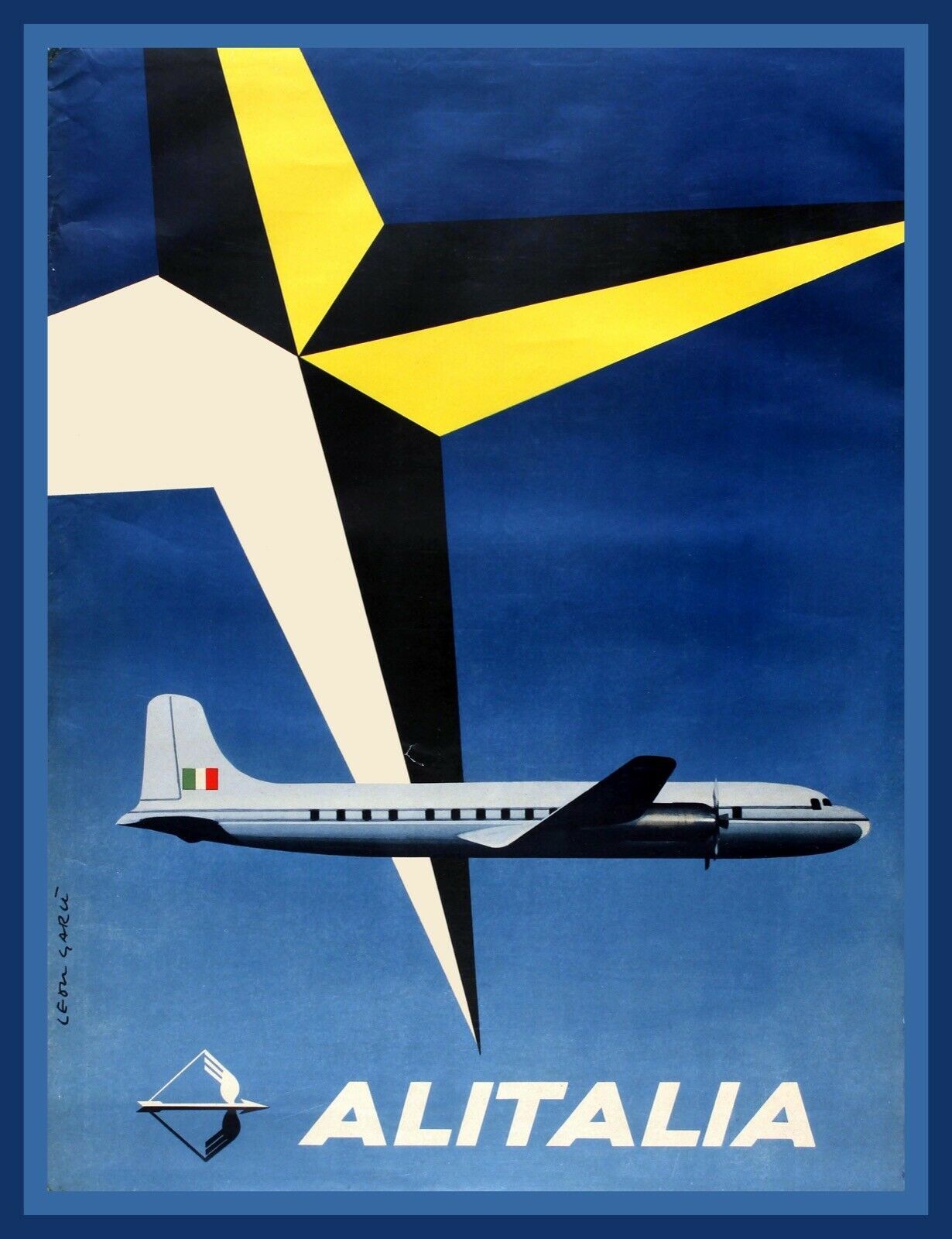 Wall Decor Poster.Home interior.Room art design.Italian aviation travel.11637