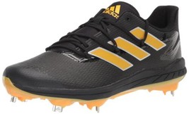 adidas Men's Adizero Afterburner 8 Baseball Shoe Black Gold Silver Size 13 - $65.55