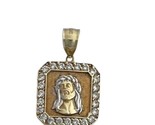 Cubic zirconia Unisex Charm 10kt Yellow and White Gold 414033 - $129.00