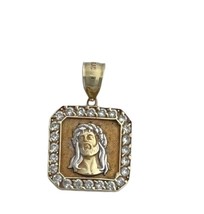 Cubic zirconia Unisex Charm 10kt Yellow and White Gold 414033 - £101.43 GBP