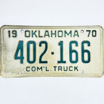 1970 United States Oklahoma Commercial Truck License Plate 402-166 - $12.28 CAD