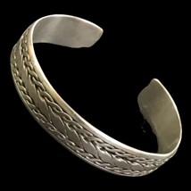 Signed HDS Sterling Silver Love Twist Knot Cuff Bracelet 22 Grams 7” - £83.93 GBP