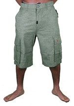 LRG Steady Rocking Men&#39;s Dark Olive Cargo Shorts Size: 28 - £23.94 GBP