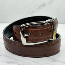 Chaps Black and Brown Faux Leather Reversible Belt Size Small S Kids Youth - $12.86