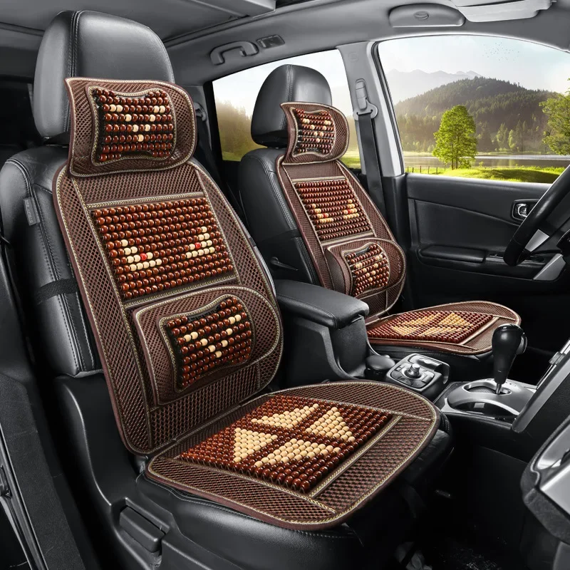 Automotive Products Massage Waist Cushion Seat Backrest Wooden Bead Waist - £36.12 GBP