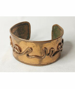 Handcrafted Artisian Copper &#39;Squiggle&#39; Cuff Bangle - $590.16 MXN