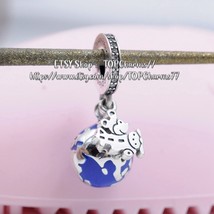 2019 Release Disney Parks Collection Sterling Silver Mickey Mouse Globe Dangle  - £15.63 GBP