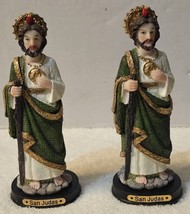 SAINT JUDE SAN JUDAS TADEO APOSTLE ROBE STAFF RELIGIOUS FIGURINE STATUE ... - £18.19 GBP