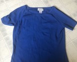 Pendleton Women Sweater Sz Medium Cobalt Blue Scoop Neck Short Sleeve  - $32.25