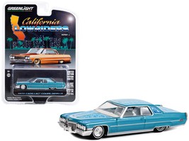 1972 Cadillac Coupe DeVille Custom Light Blue Metallic with White Interi... - $36.49