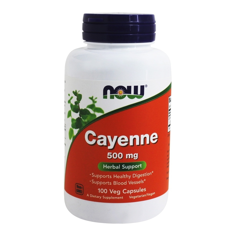 NOW Foods Cayenne 500 mg., 100 Capsules - $9.25
