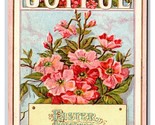 Large Letter Joyful Easter Greetings Flowers Floral Embossed DB Postcard... - $3.91