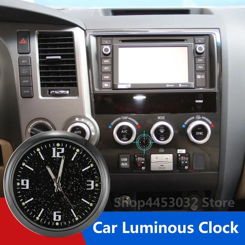 For Toyota Sequoia Car Clock Luminous Starry Mini Digital Watch Quartz A... - £11.35 GBP