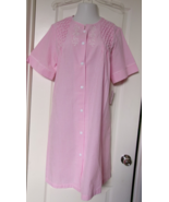 Miss Elaine short sleeve robe Size 2X  Style 852164 Pink &amp; white checker... - $44.15 CAD
