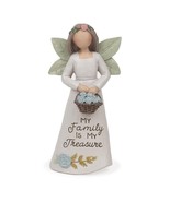 &quot;My Family Is My Treasure&quot; Graceful Sentiments Garden Angel Figurine - £15.68 GBP
