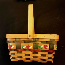 Country Woven Grand Basket 11 x 10.5 x 8 w/ Handle Fruit Egg Gathering Trug - £12.66 GBP