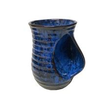 Pottery Right Hand Warmer Coffee Mug Blue Ceramic New Hot Chocolate Gift... - $204.89 MXN