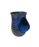 Pottery Right Hand Warmer Coffee Mug Blue Ceramic New Hot Chocolate Gift... - $204.89 MXN