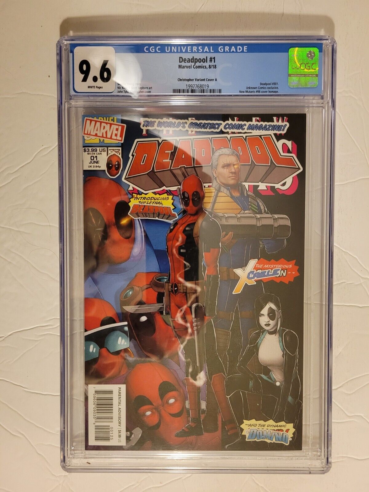 Primary image for DEADPOOL #1 CHRISTOPHER VARIANT    CGC 9.6  COMBINE SHIPPING AND SAVE