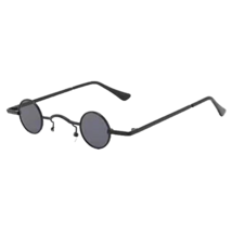 Retro Steampunk GOTHIC SUNGLASSES Mini Small Round Metal Frame -BLACK/GR... - $6.62