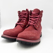  Timberland Womens 6&quot; Premium Waterproof Boot A1SC7 Burgundy Nubuck size 8 - £74.78 GBP