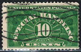Us Clearance Fine Used Special Handling Stamp 10c Green - £0.56 GBP