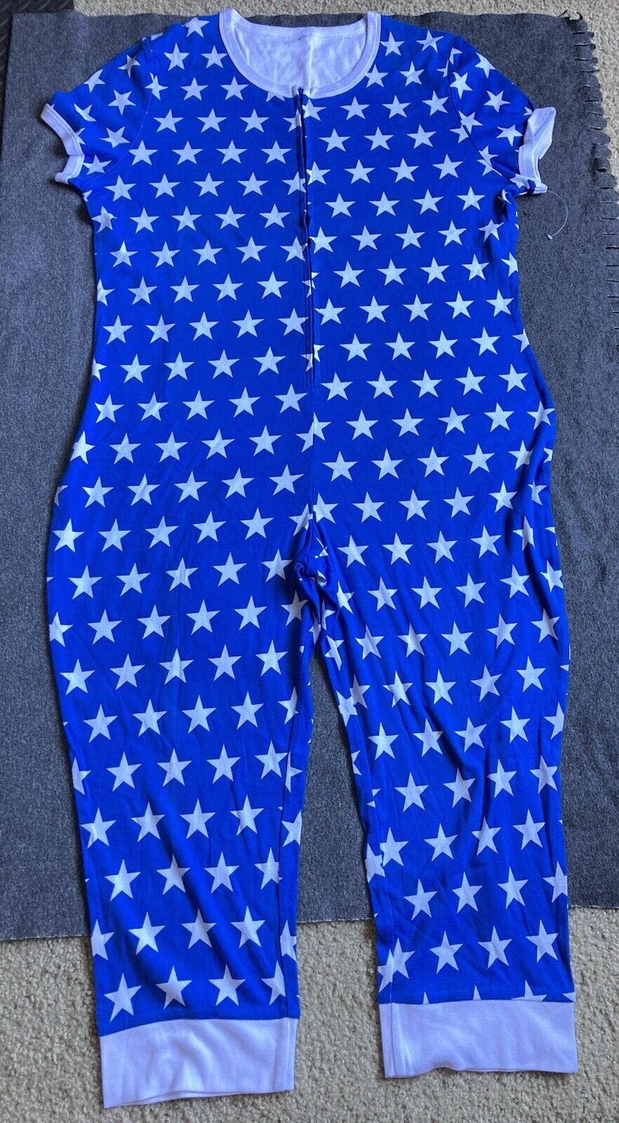 Primary image for Blue Intimates & Sleepwear Men's One-Piece Union Suit Patriotic Stars nwot xxl