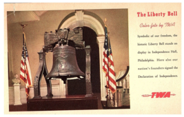 Color Foto by TWA The Liberty Bell Airplane Postcard - $6.92