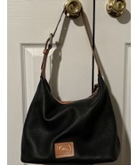 Dooney &amp; Bourke Black Pebble Grain Leather Paige Sac Shoulder Bag - £31.53 GBP