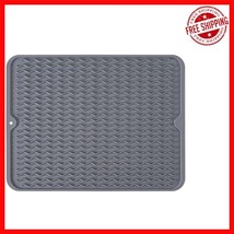 Versatile Heat-Resistant Kitchen Mat - 24&quot; x 18&quot; Silicone Dish Drainer i... - $32.97