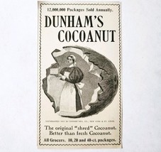 Dunhams Cocoanut Baking Cocoa 1897 Advertisement Victorian Chocolate ADB... - €17,25 EUR