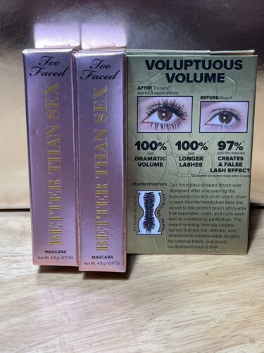 X2 Too Faced Better Than Sex Mascara 0.17oz Travel Size BNIB - $16.79