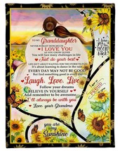 Sunflower Blanket Gift For Granddaughter Love Grandma My Sunshine Custom Blanket - £46.41 GBP+