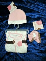 Dwell Studio Baby Girl Pink Brown Yellow Polka Dot Wearable Blanket Hat ... - $24.31 CAD