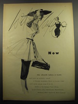 1955 Lord &amp; Taylor Fashion Ad - Now the sheath takes a tunic - £14.78 GBP