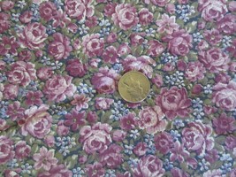 4193. 2-Pcs. Rose Pink Floral Quilting Cotton FABRIC- - 44&quot; X 1-1/2 Yds. Total - £4.68 GBP