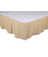 Farmhouse Twin Bed Skirt Tan Gathered Burlap Natural Bedroom Decor Farmh... - $45.46