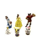 Disney Princess Beauty &amp; The Beast Figurine Set Belle, Gustaf, Tea Cup, ... - €10,28 EUR