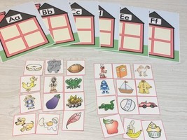 Alphabet House Game - Beginning Sounds - Learning Center A, B, C, D, E &amp; F - £26.38 GBP