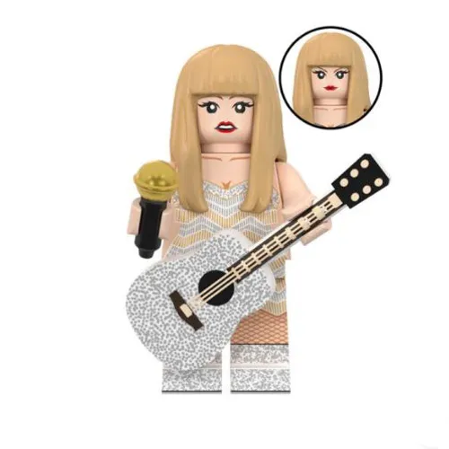 CStore Taylor Swift Eras tour singer Silver Outfit Minifigure Action Figures - £5.00 GBP