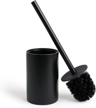Matte Black Toilet Bowl Brush for Bathroom w/Holder - Bathroom Cleaner S... - $29.69