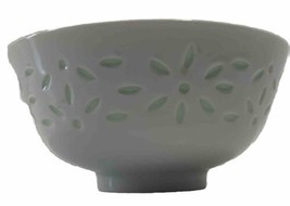 Rare Vintage Chinese Rice Bowl with Green &quot;Rice Grain&quot; Pattern - £10.44 GBP