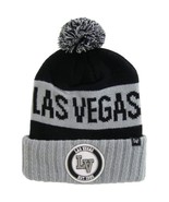Las Vegas Ribbed Cuff Knit Winter Hat Pom Beanie (Gray/Black) - £14.34 GBP