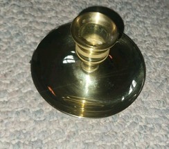 Small Brass Candlestick Holder 2.5 Inch Choad 4 Inch Wide - $14.99