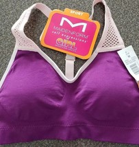 Maidenform Girls&#39; Medium (7/8) Sport  Racerback Bra ~ Grape Juice &amp; Rose ~ 7 - £9.03 GBP