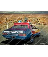 Mad Max Interceptor Original Art Print / Muscle Car Art / Post Apocalypse / Ford - $31.10 - $55.15