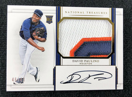 2017 Panini National Treasures David Paulino 3 Color Jersey Auto - #48/49 Gold  - £11.09 GBP