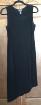 Chico&#39;s Travelers Size 0 Black Sleeveless Dress Stretch Asymmetrical Hem - £15.65 GBP